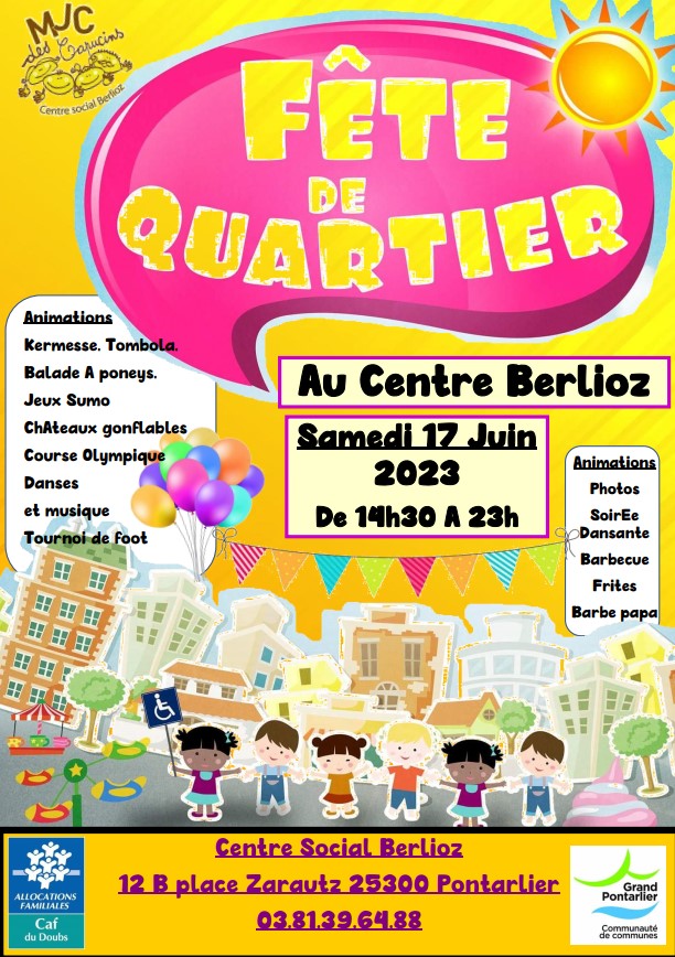 F Te De Quartier Mjc Des Capucins Centre Berlioz Loue Saugeais