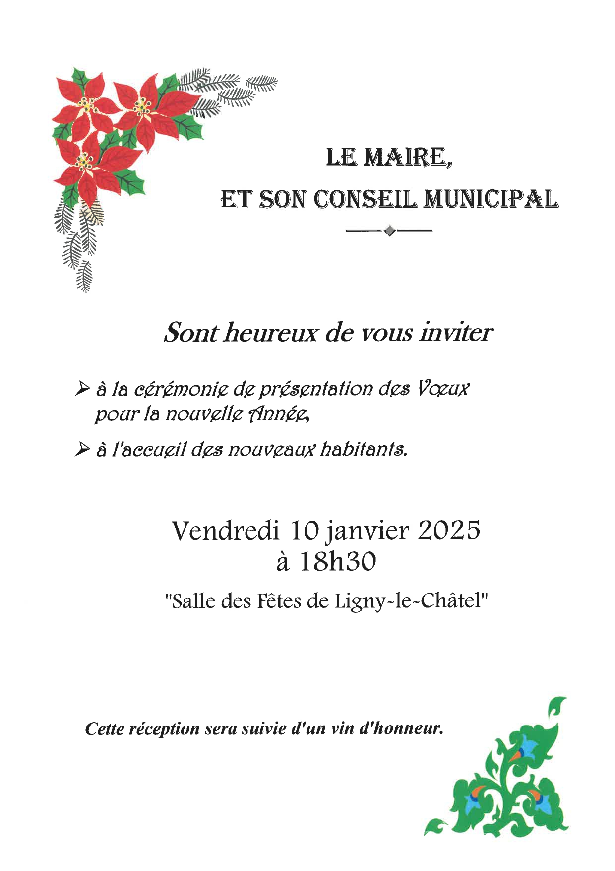 Voeux maire Ligny le Châtel