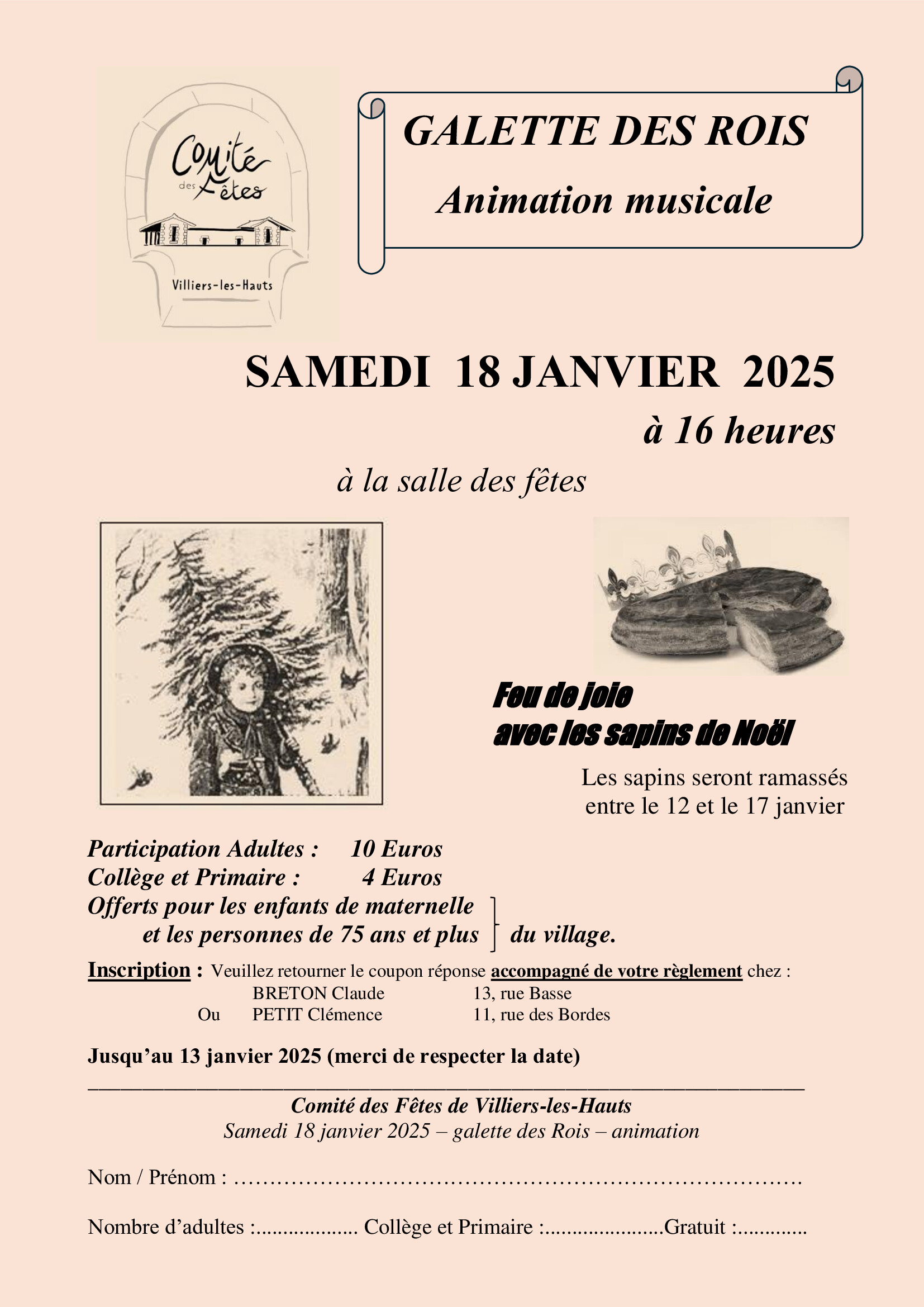 Galette des rois Villiers les Hauts