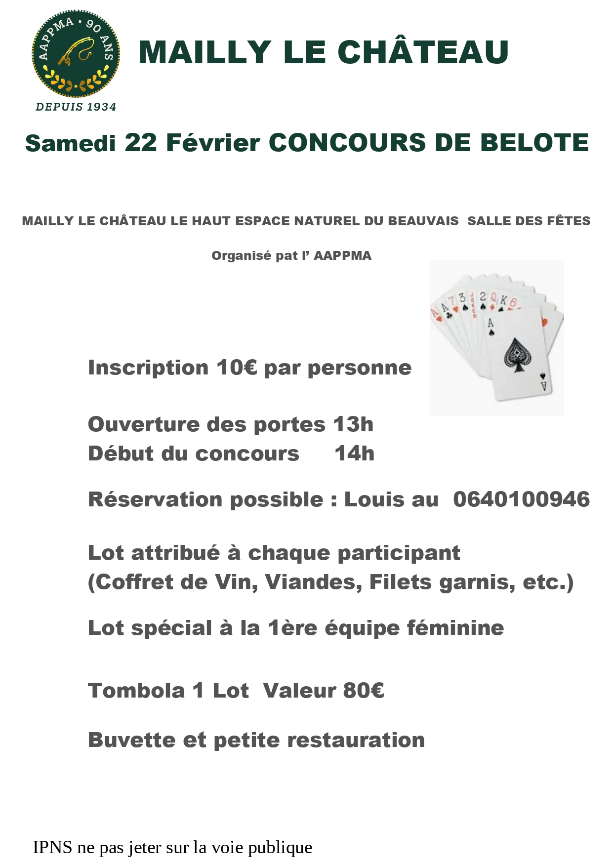 Concours belote Mailly le Château
