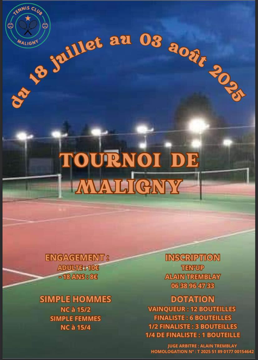 Concours tennis Maligny