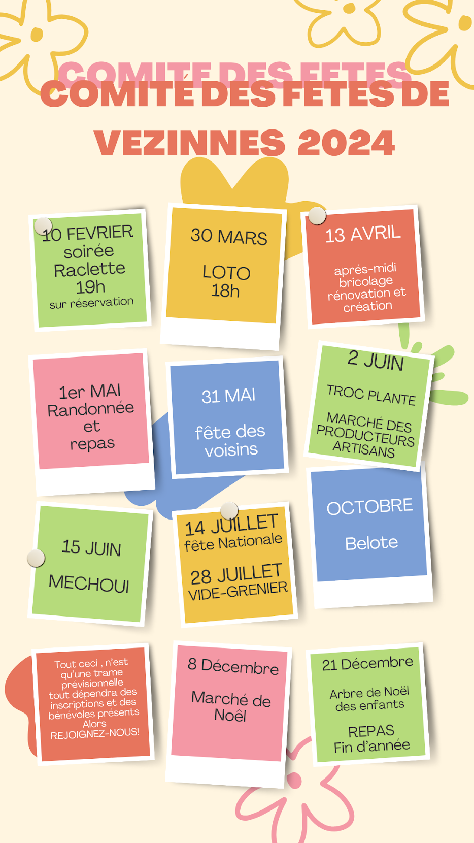 (2024) Année 2024 - Programmation fêtes Vézinnes