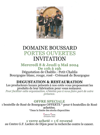 Portes ouvertes au Domaine Boussard