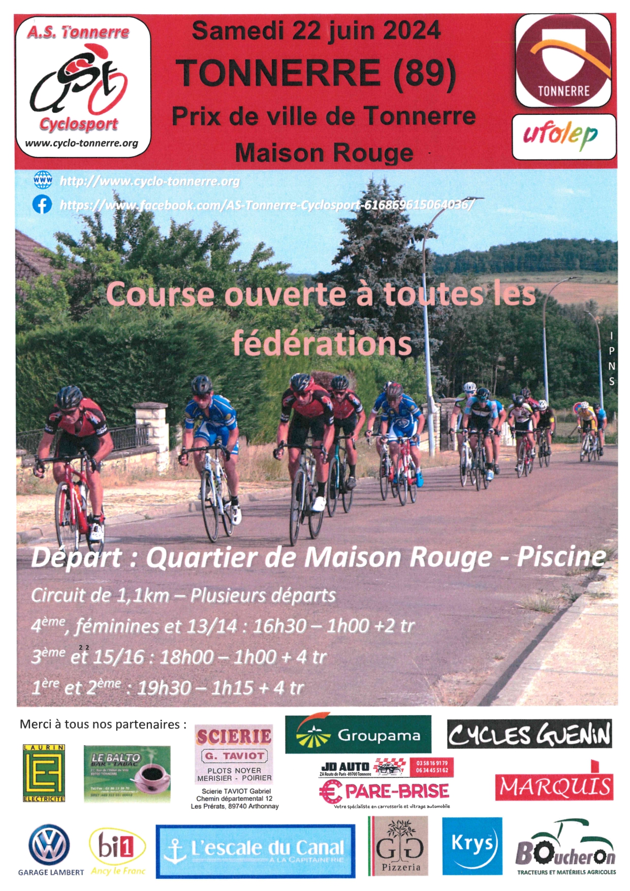 Course cyclo Tonnerre