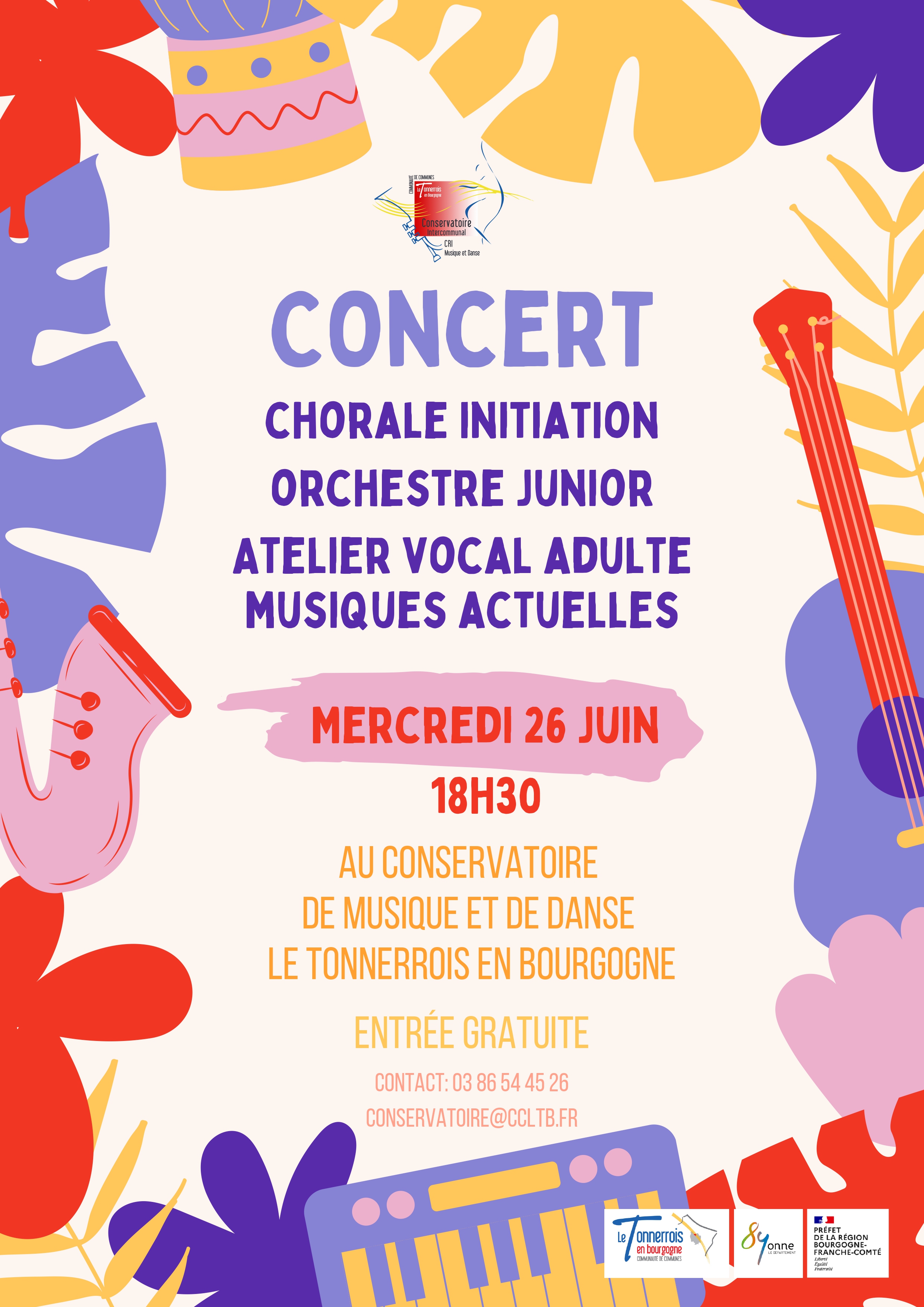 Concert conservatoire Tonnerre