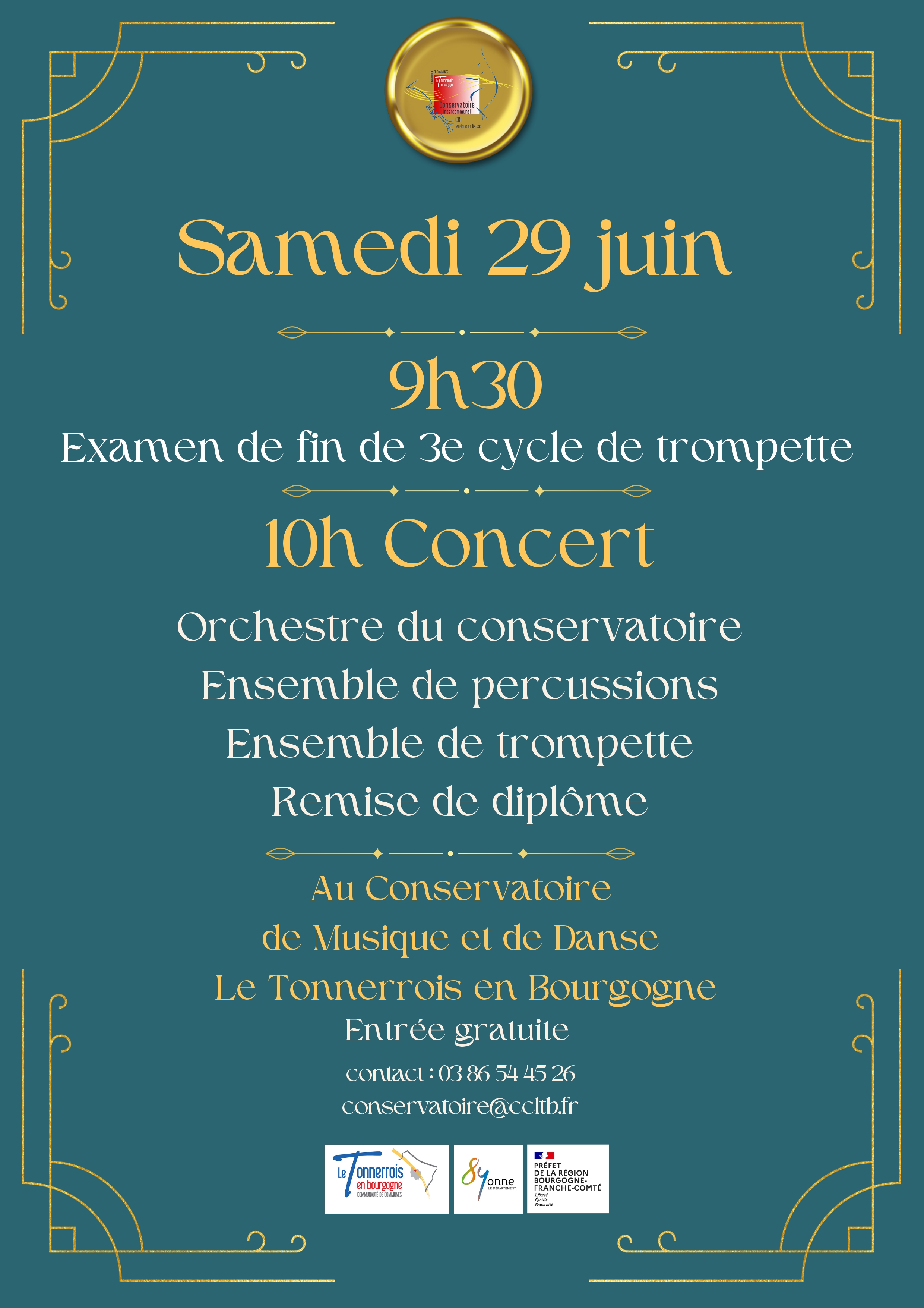 Concert conservatoire Tonnerre
