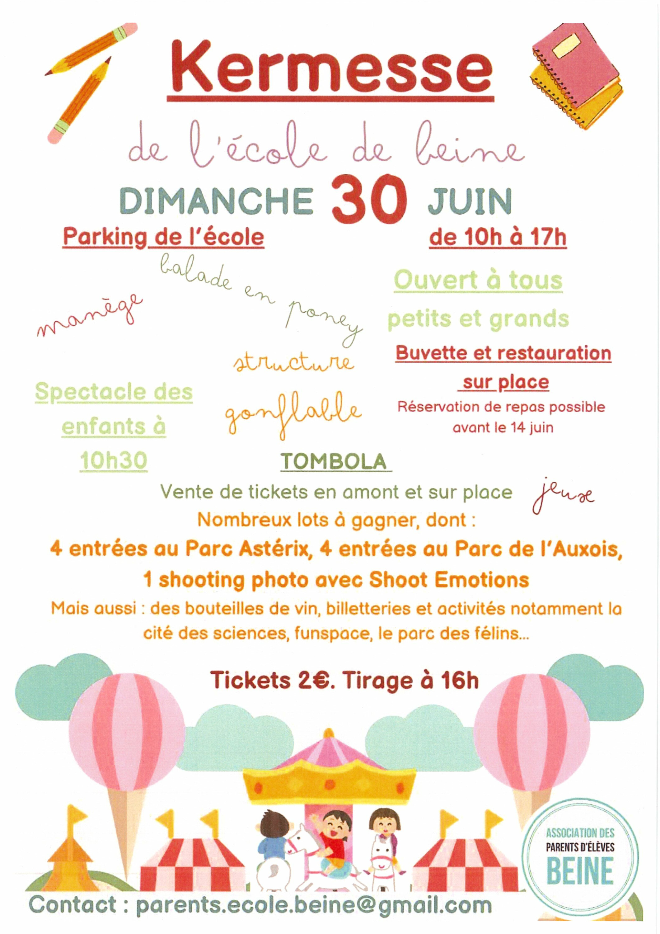 Kermesse ecole Beine