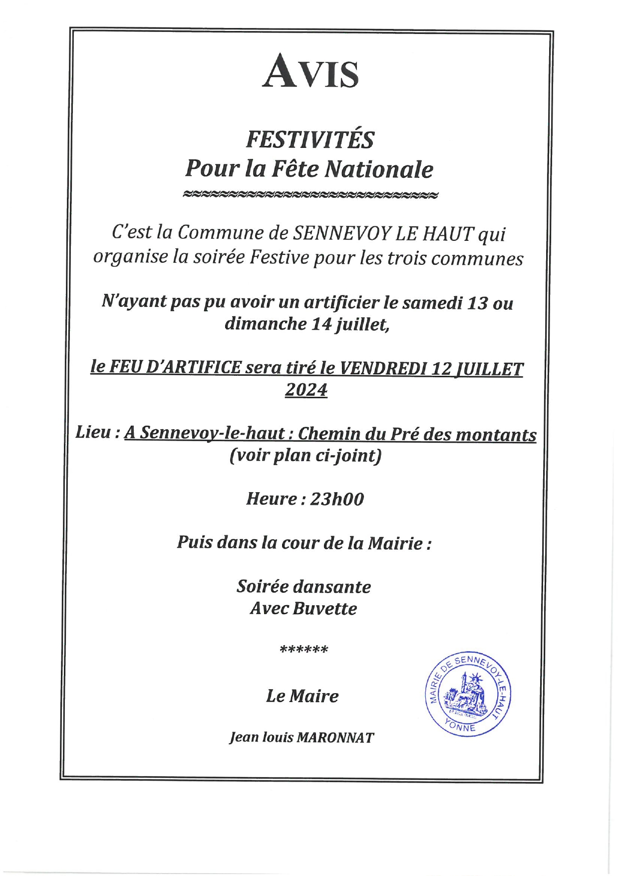  Fête nationale Sennevoy le Haut