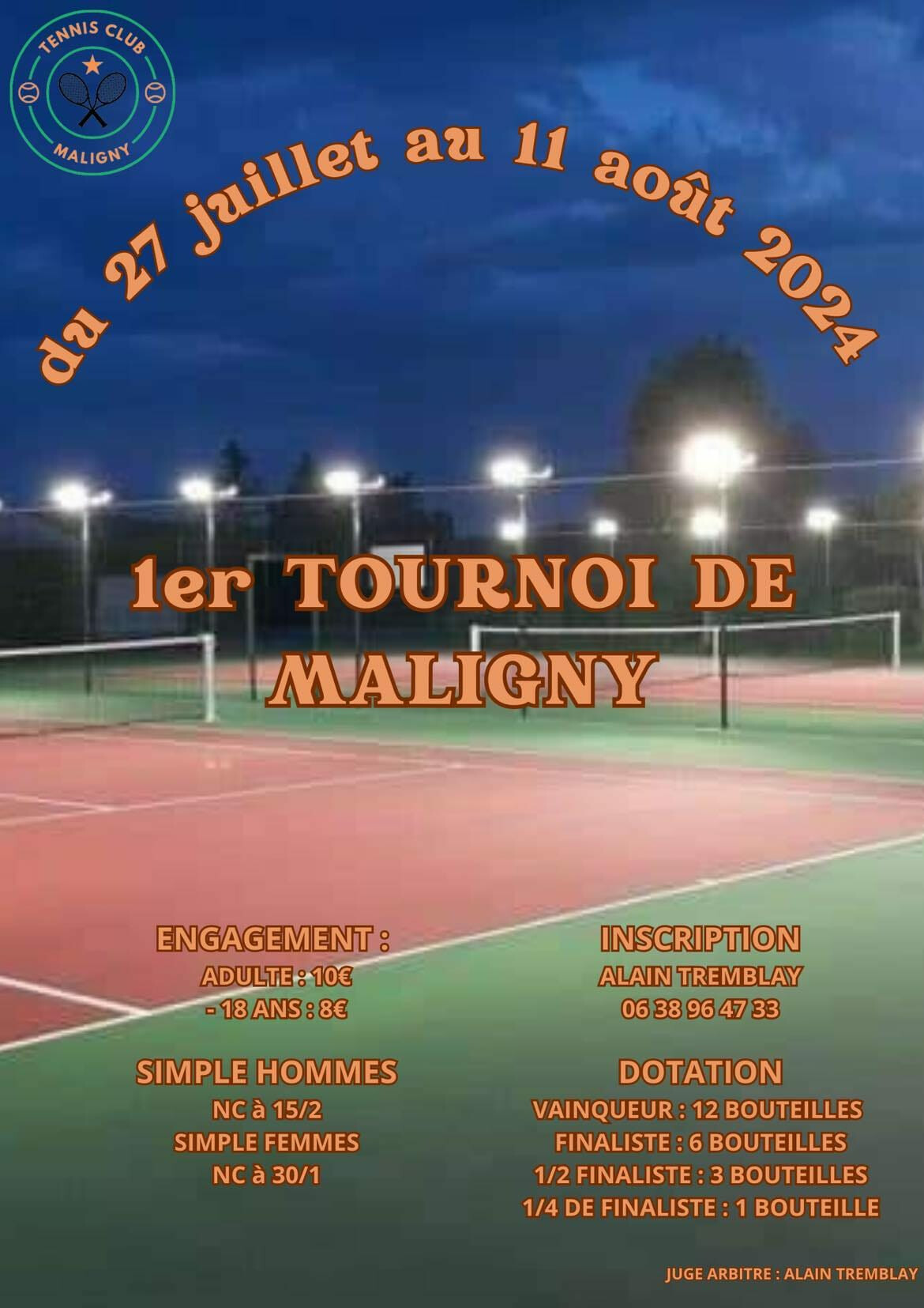 Tournois tennis Maligny