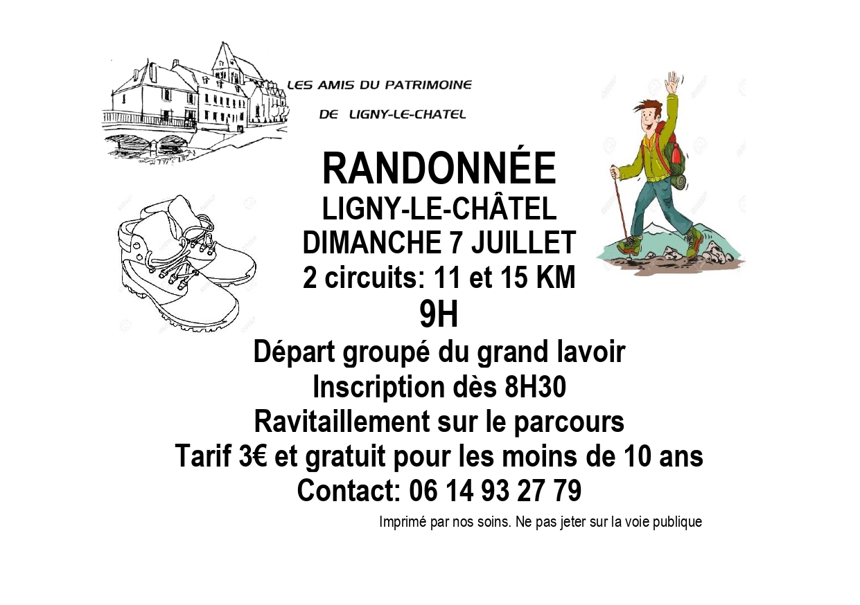 Randonnee Ligny-le-Chatel