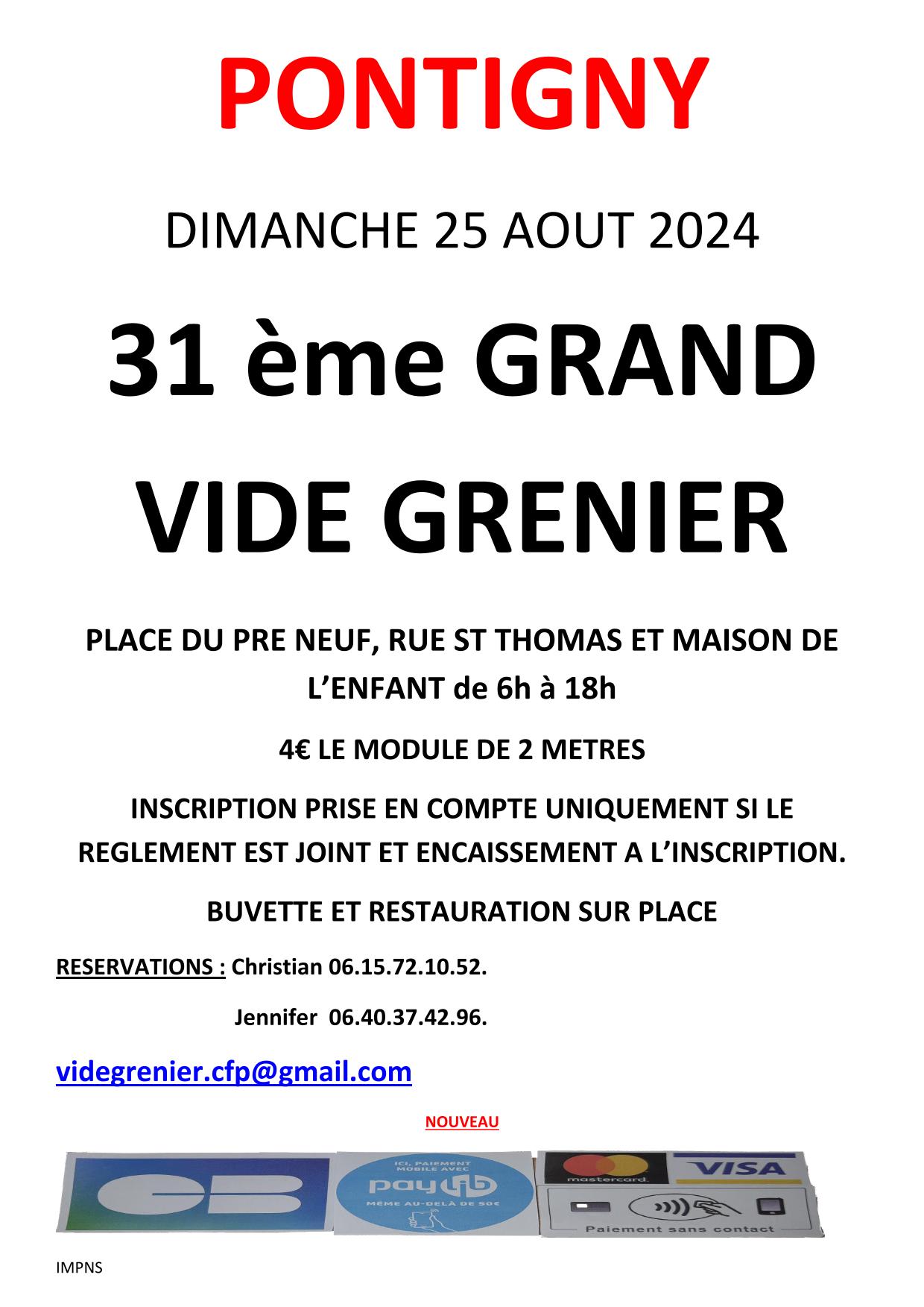 Vide grenier Pontigny