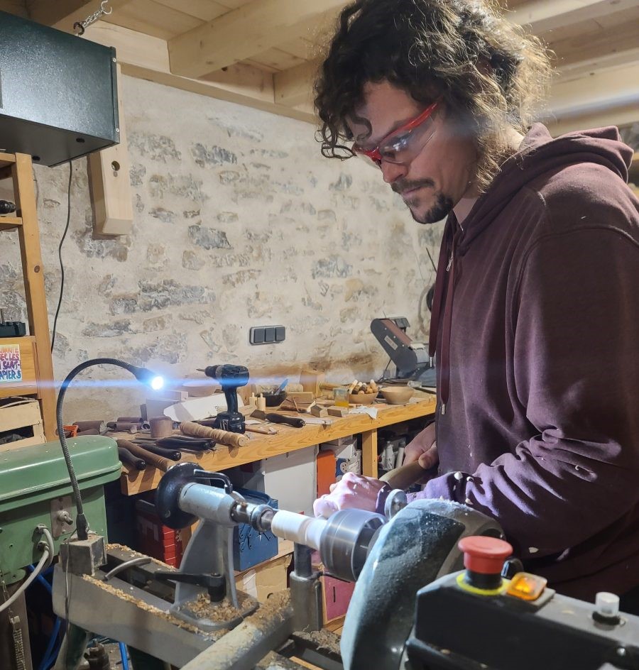 L'atelier d'un tourneur sur bois