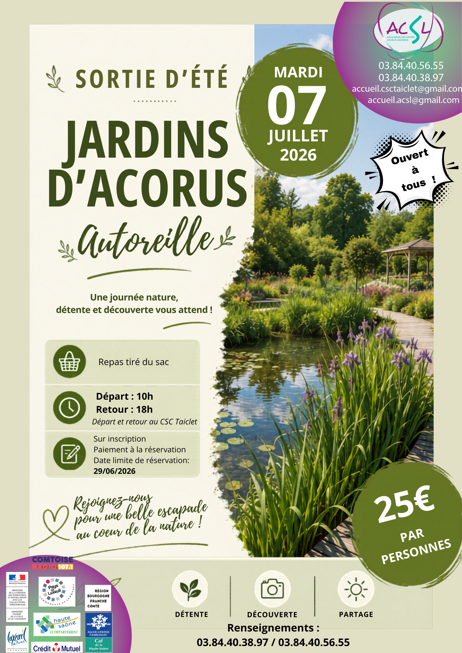 Jardins d’Acorus à Autoreille