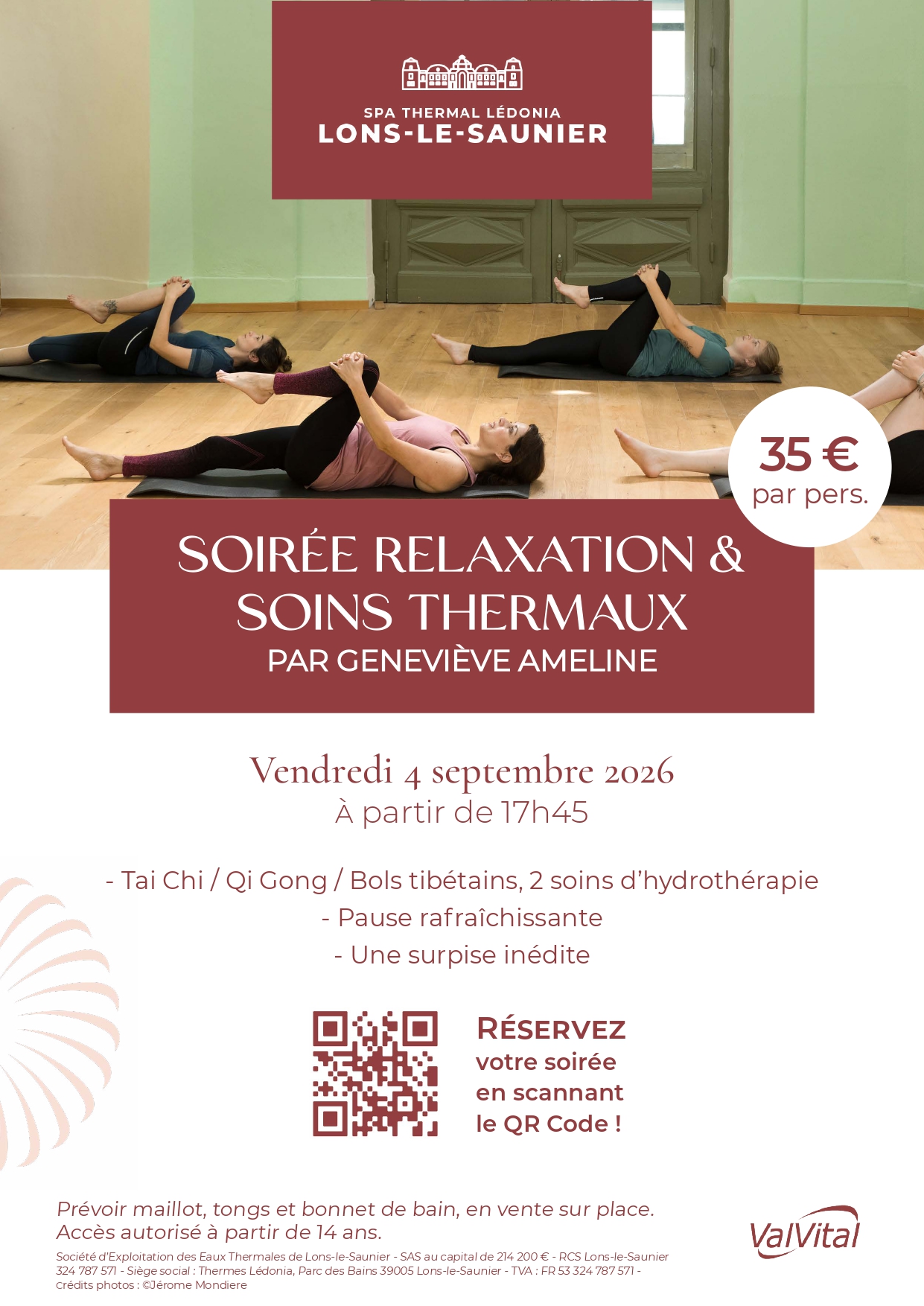 Soirée relaxation & soins thermaux