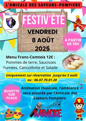 Festiv'été à Plancher-Bas - Soirée  Menu Franc-Comtois