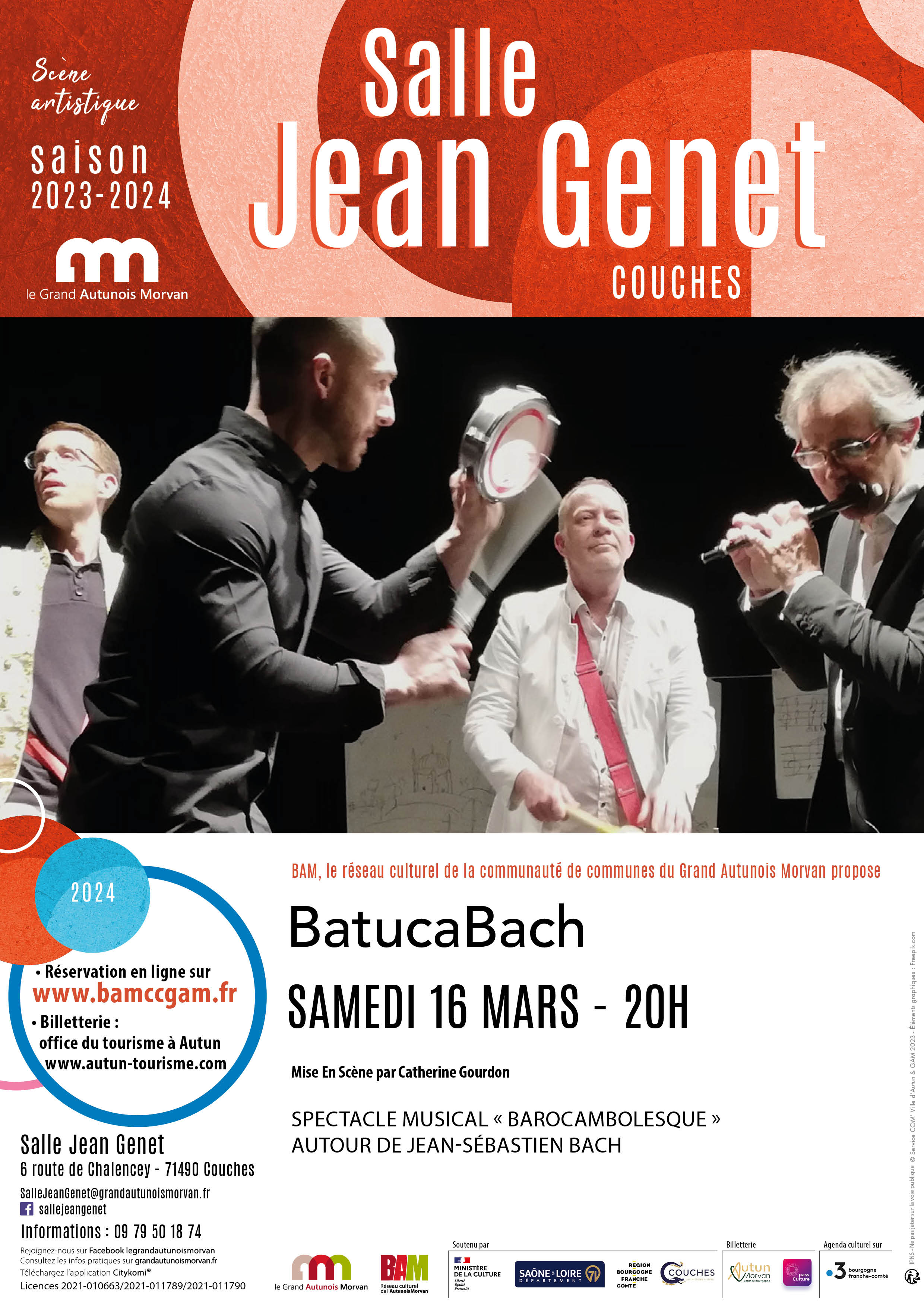 09 affiche saison 14 salle jean genet couches - GAM - BatucaBach