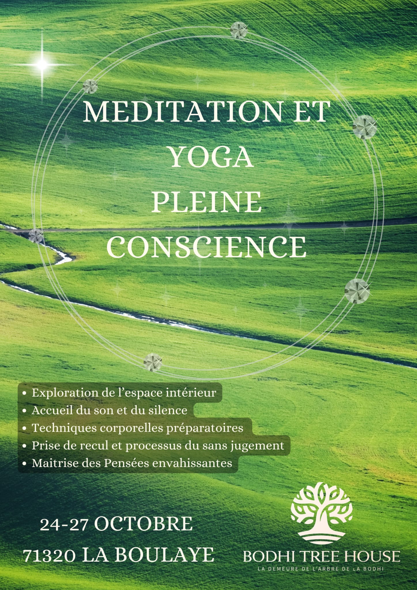 Stage de méditation et yoga pleine conscience