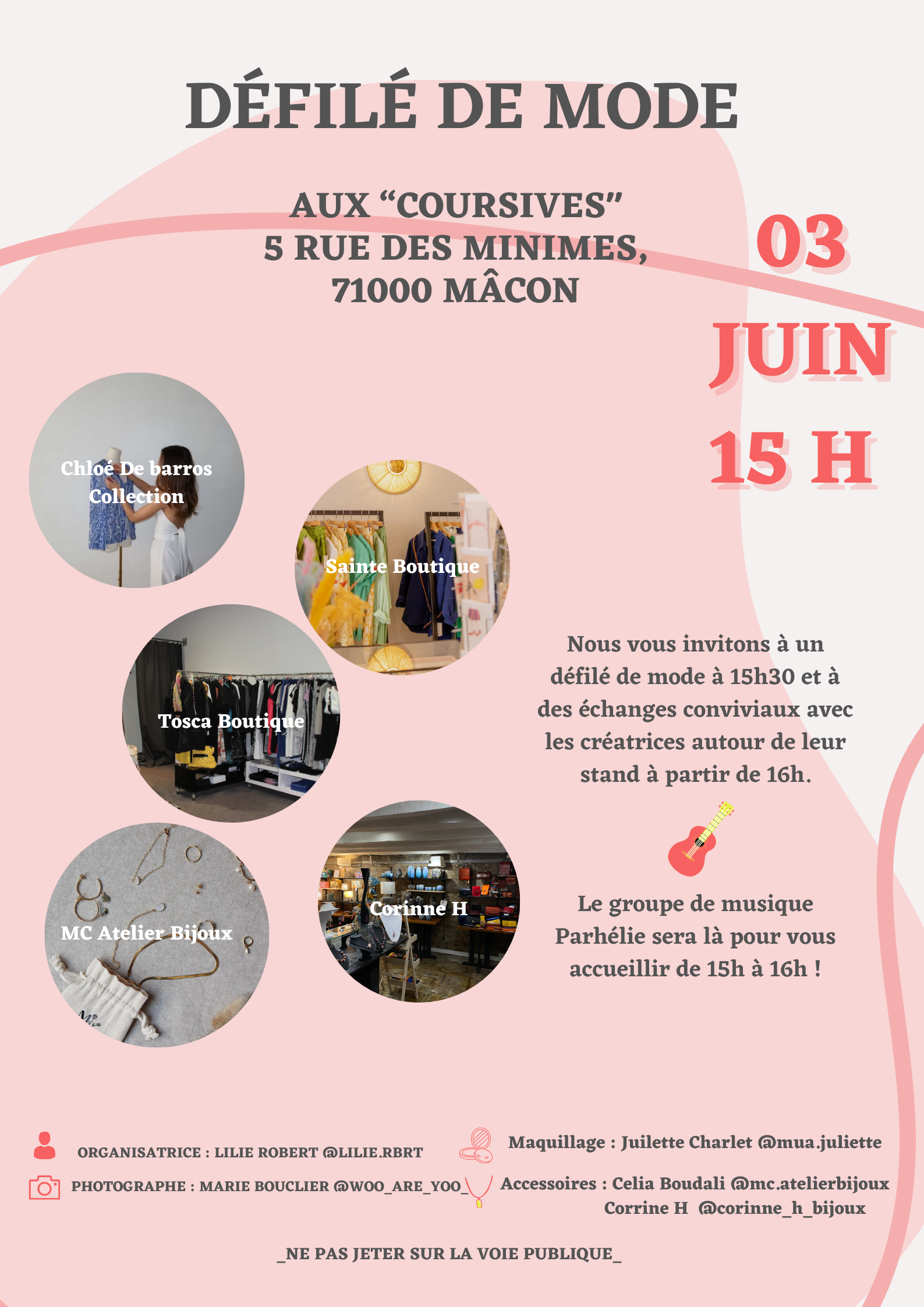 affiche défilé de mode