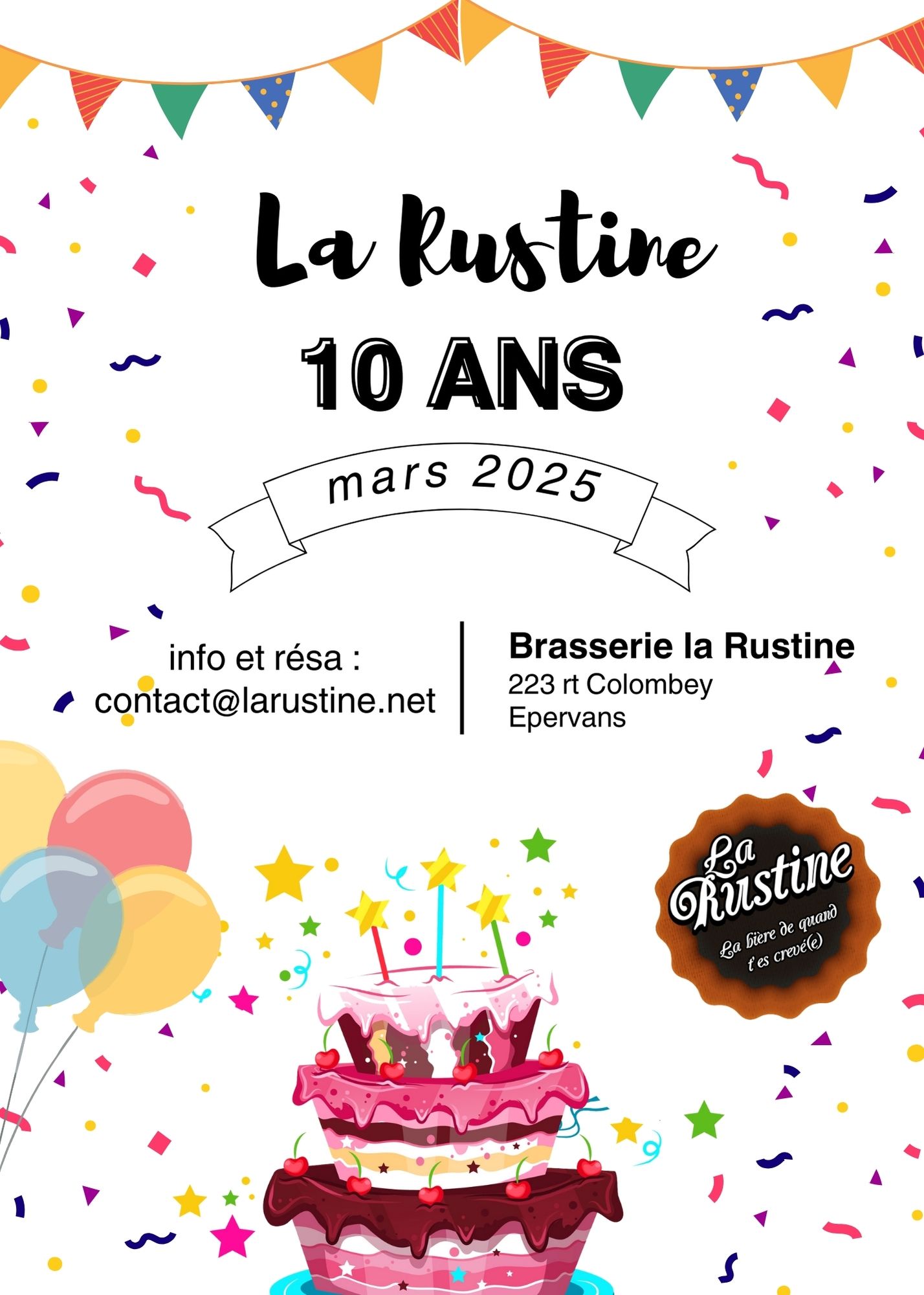 Affiche du mois anniversaire la Rustine