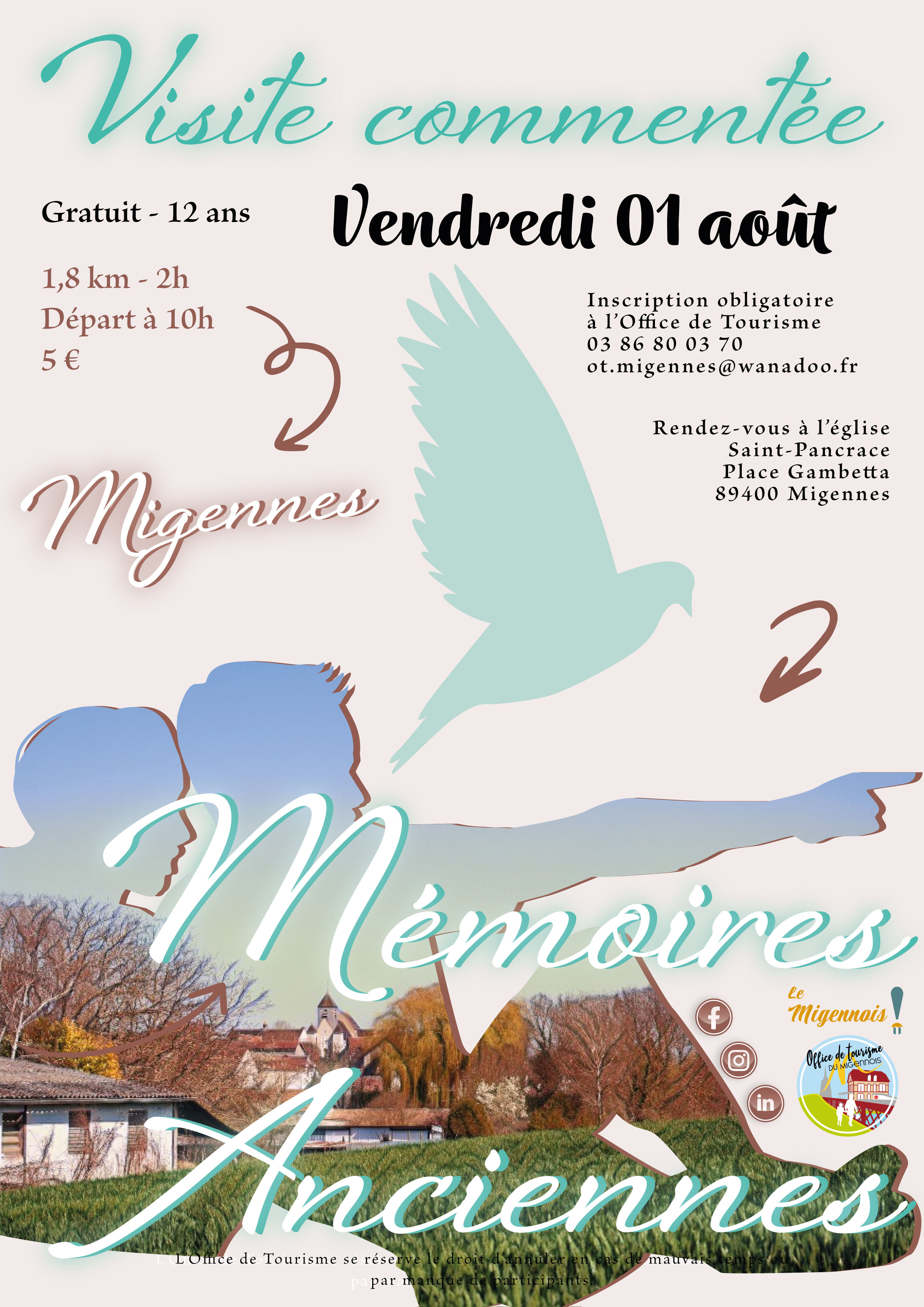 Affiche - Visite commentée - Mémoires Anciennes Migennes 