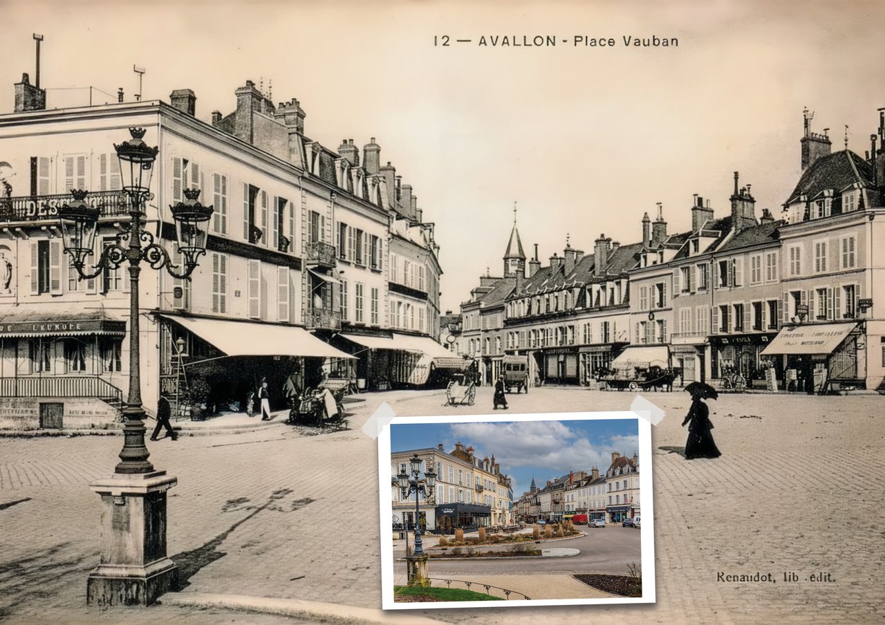 Cartes postales anciennes d' Avallon. Du cliché ancien au regard contemporain