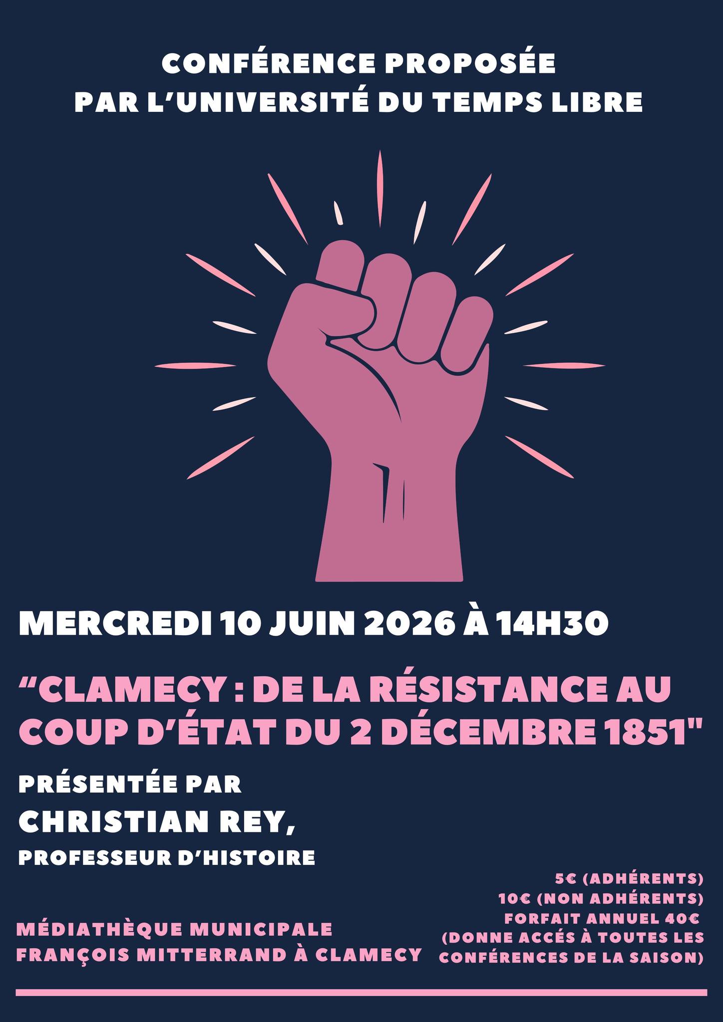 Conférence : "Clamecy : de la Résistance au Coup d'Etat du 2 décembre 1851"