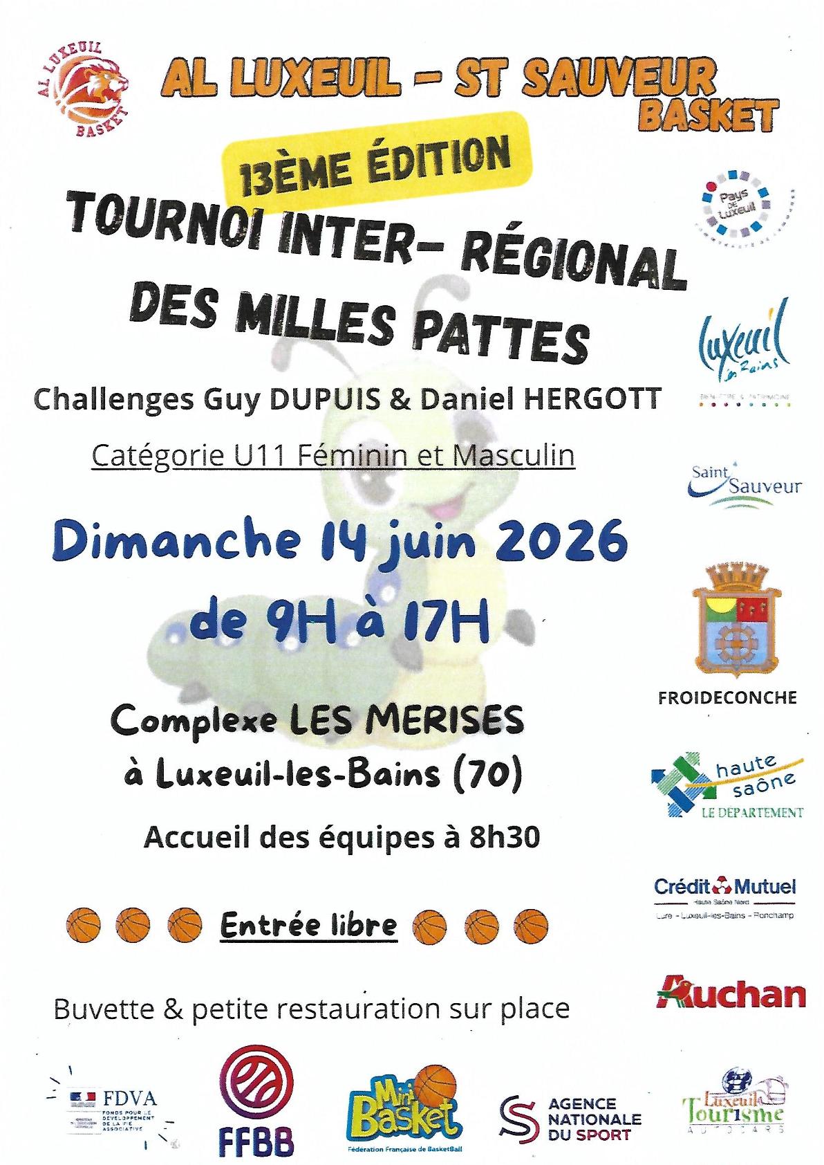 Tournoi des 1000 pattes : tournoi de basket