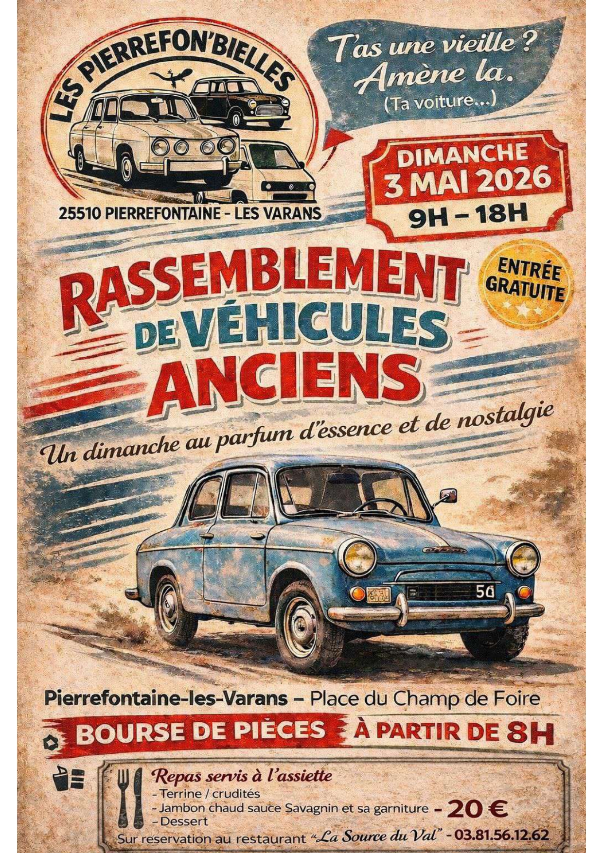 Rassemblement de véhicules anciens