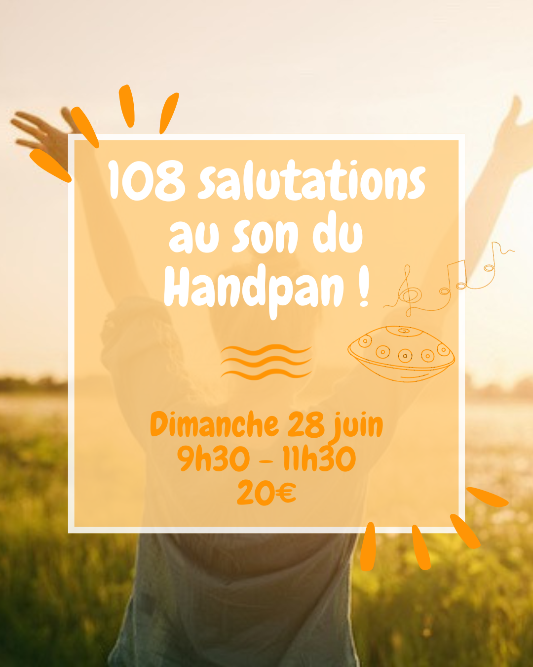 Yoga 108 salutations au soleil au son du handpan