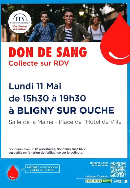 Don de sang- Bligny sur Ouche