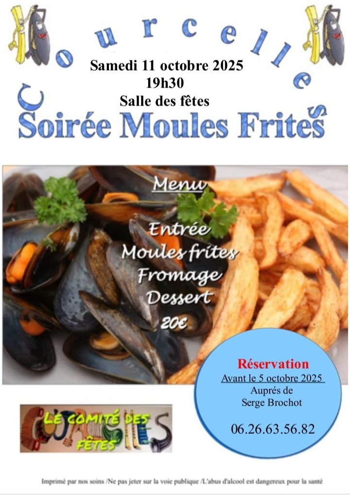 11 octobre 2025 - Soirée moules frites - Courcelles