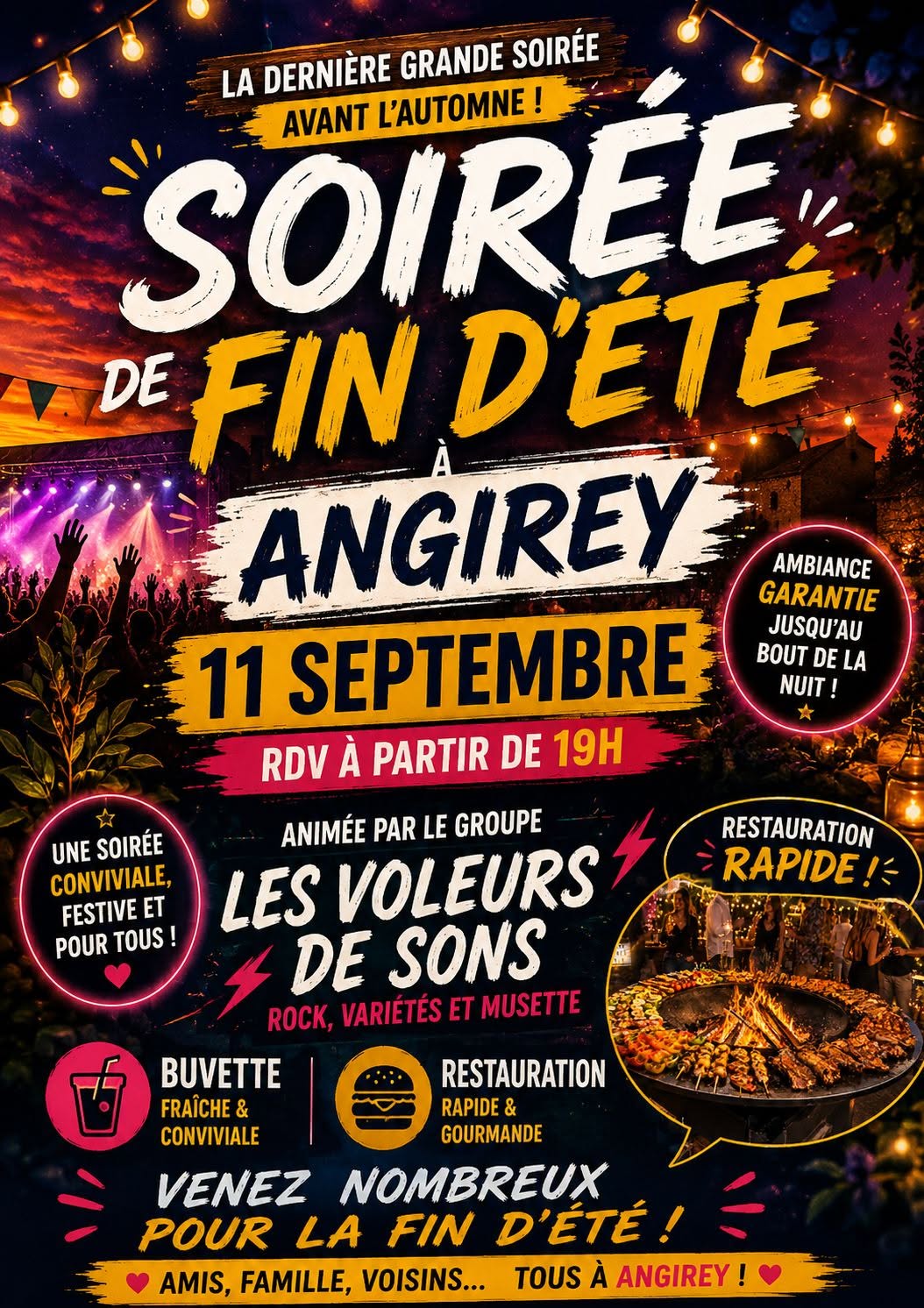 Soirée de fin d'été à Angirey