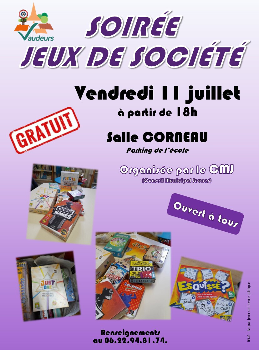 Soirée jeux de société