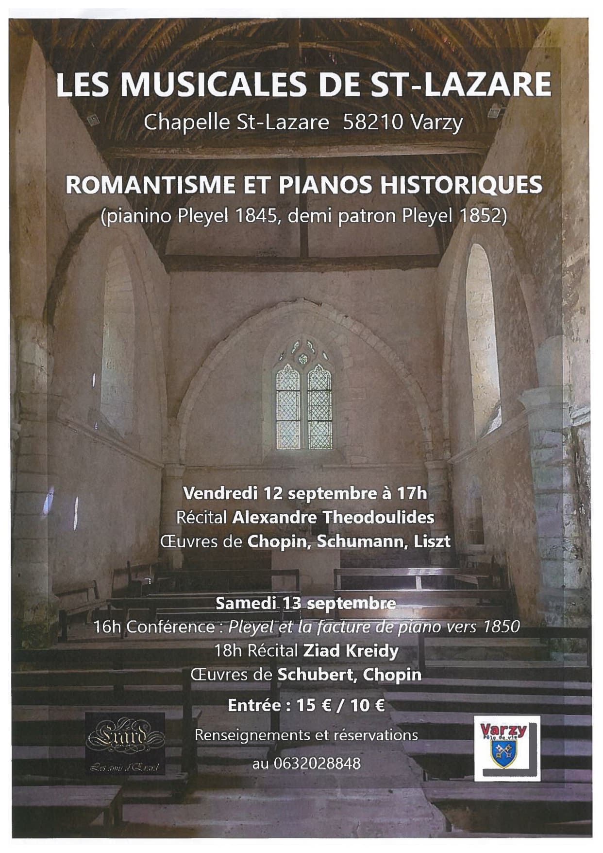 12-13 septembre 2025 -Les musicales de Saint-Lazare - Varzy