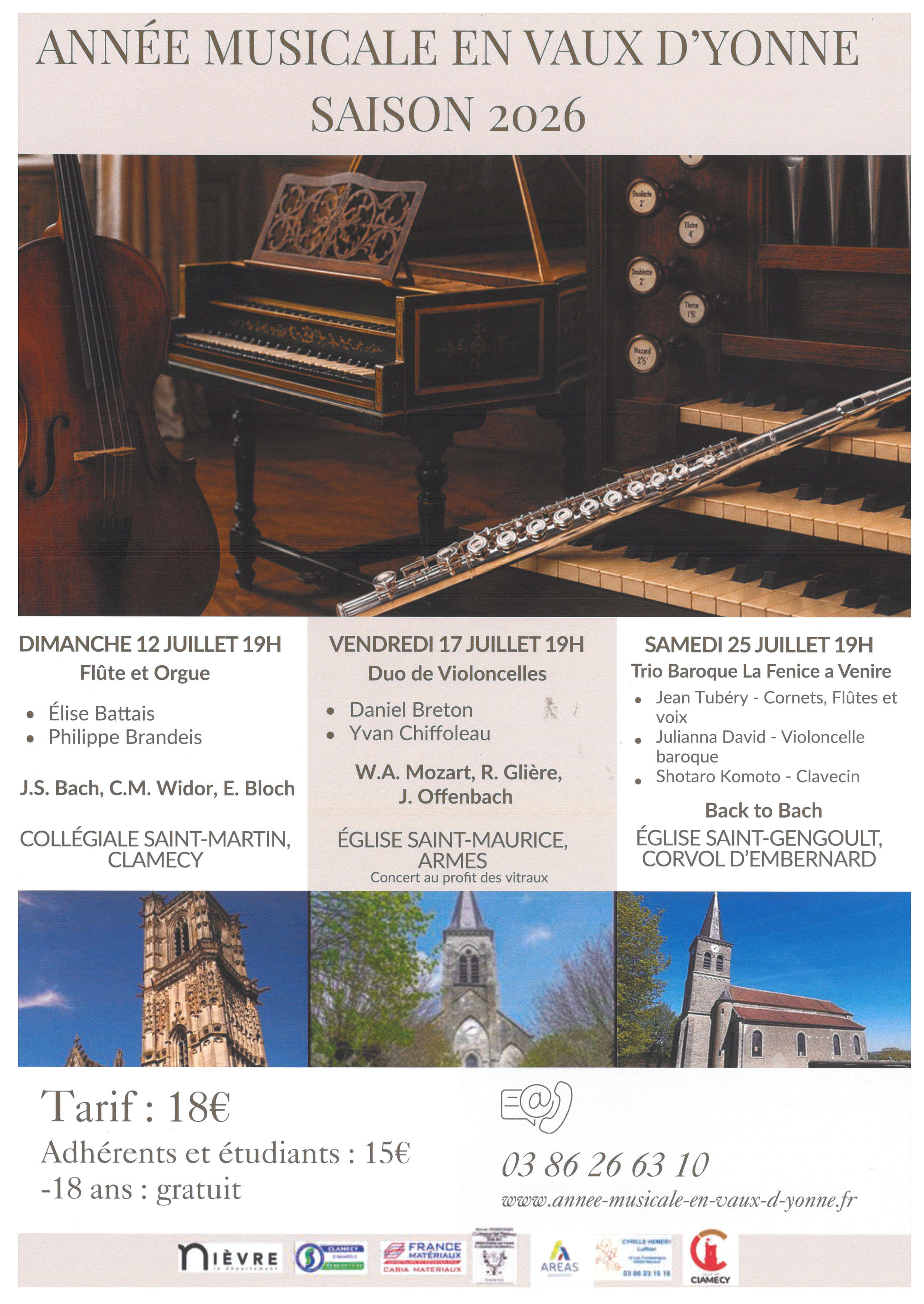Concert Fédémuse : Concert Trio baroque « La Fenice a venire »