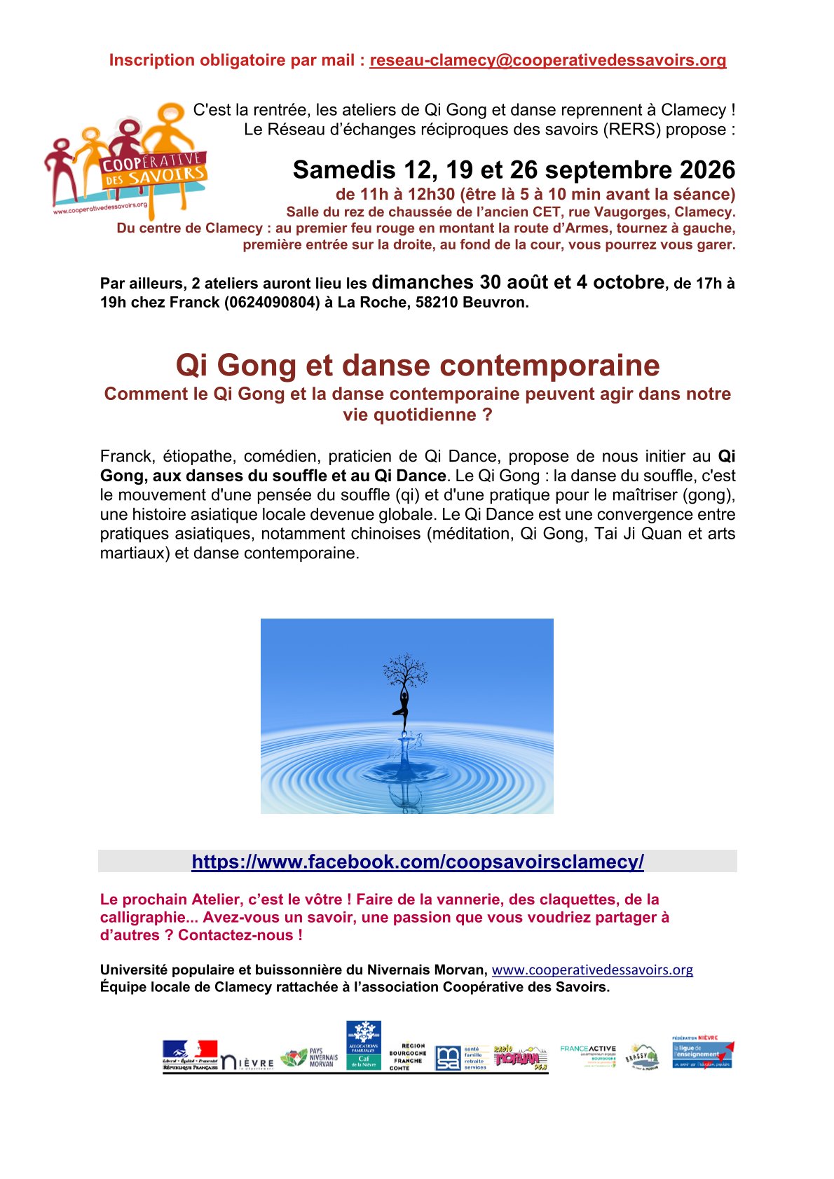 La Coopérative des savoirs propose : Qi Gong et danse contemporaine