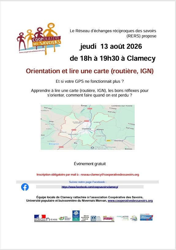 La coopérative des savoirs propose : Orientation et lire une carte (routière, IGN)