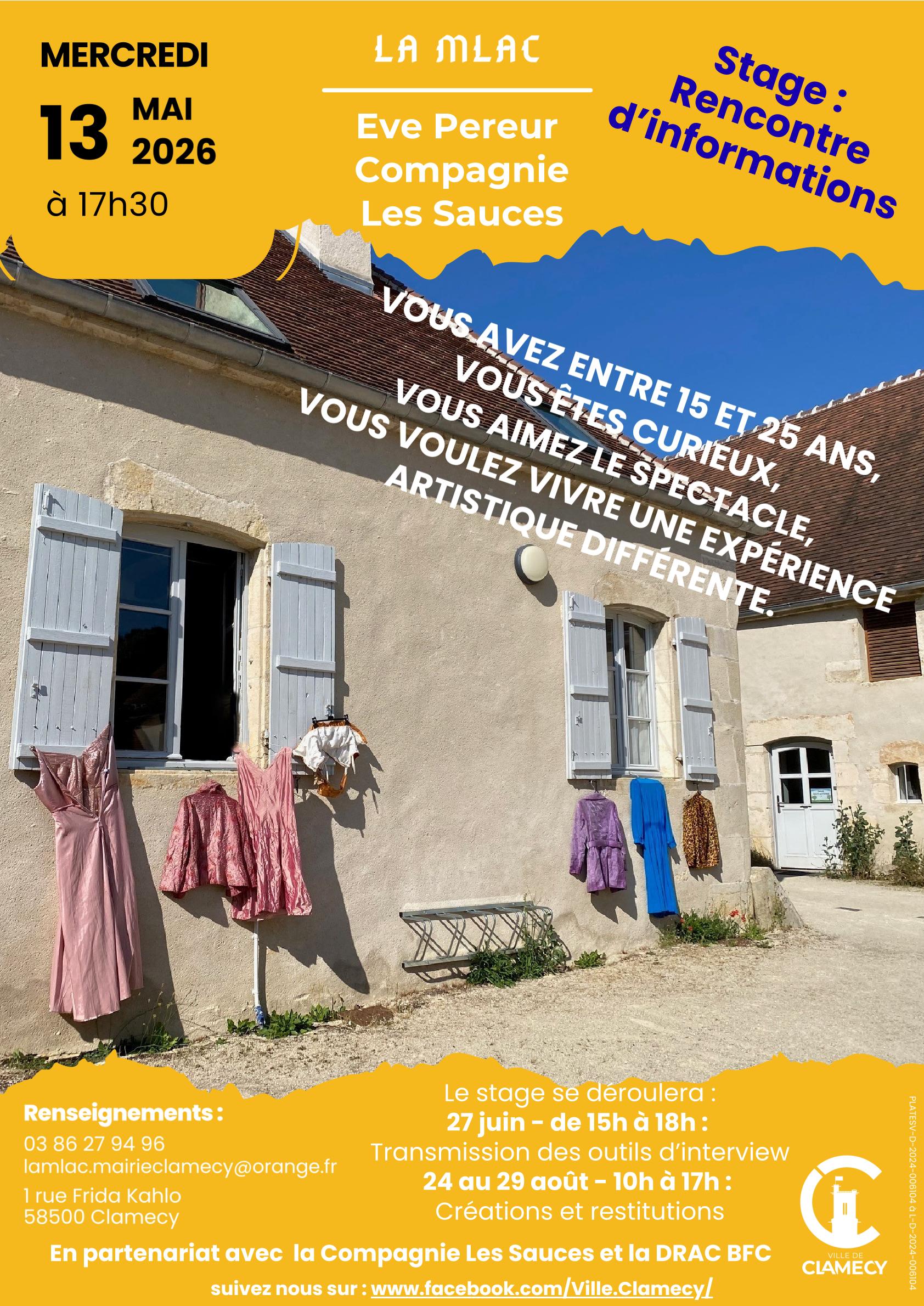 Stage : rencontre d'informations — visuel événement