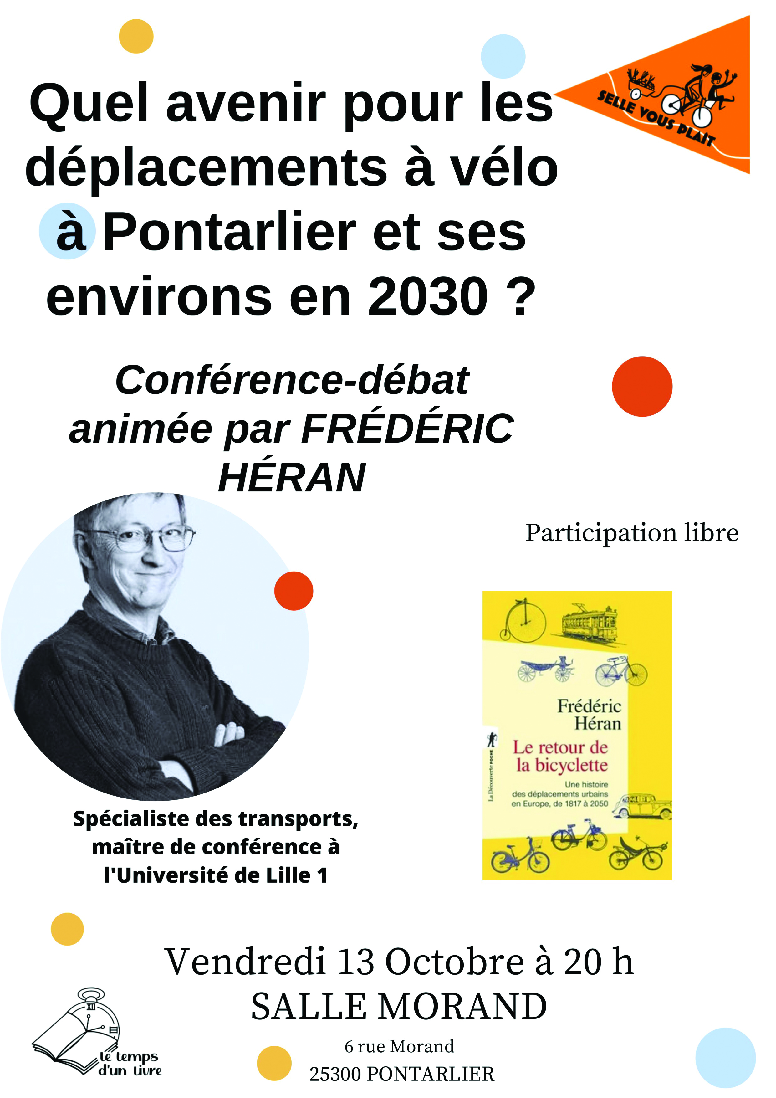 13 oct - conférence déplacement à vélo - Pontarlier