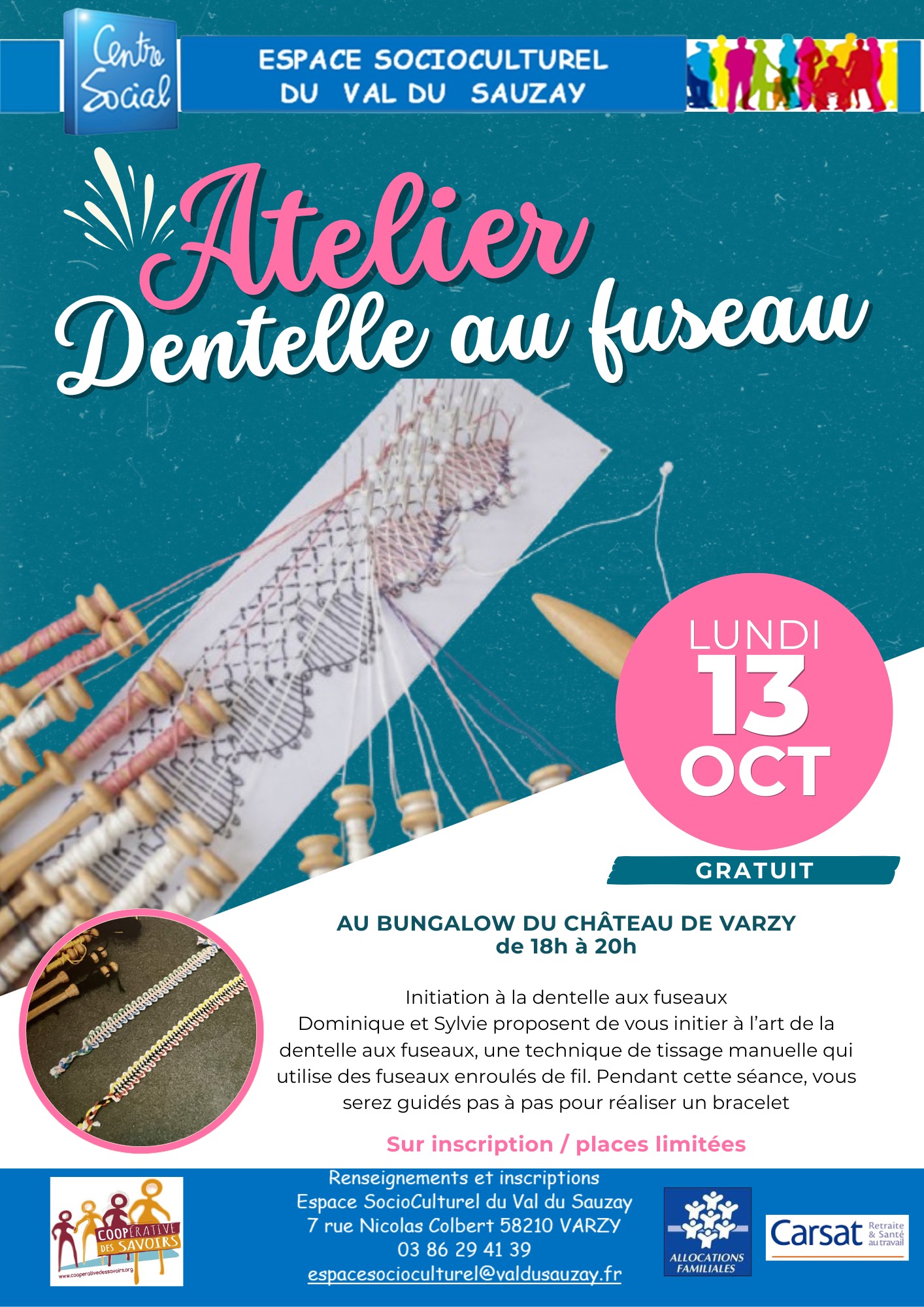 13 octobre 2025 - Atelier dentelle au fuseau - Varzy