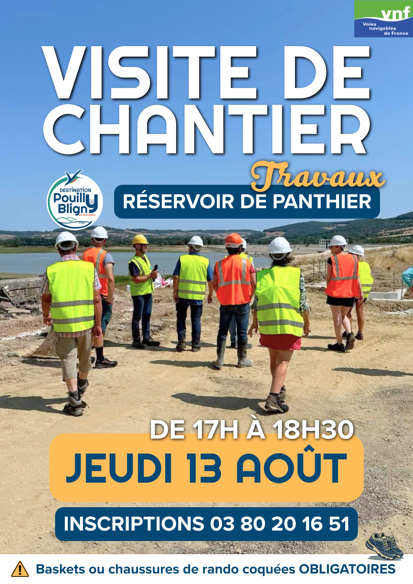 Visite de chantier au Réservoir de Panthier