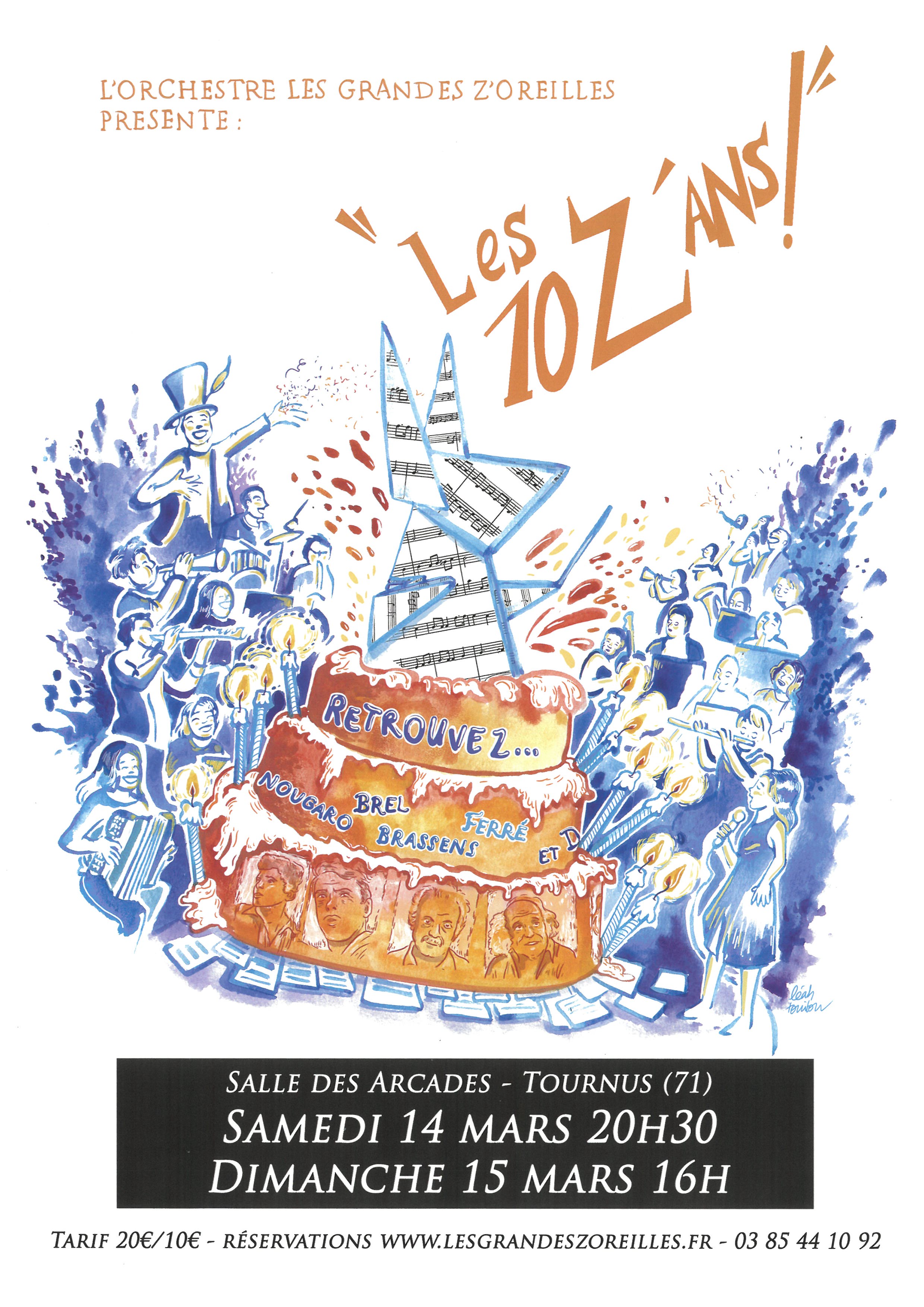 Les Grandes z'oreilles en concert : Nougaro, Brel, Brassens