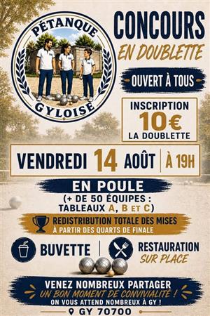 Concours de pétanque à Gy