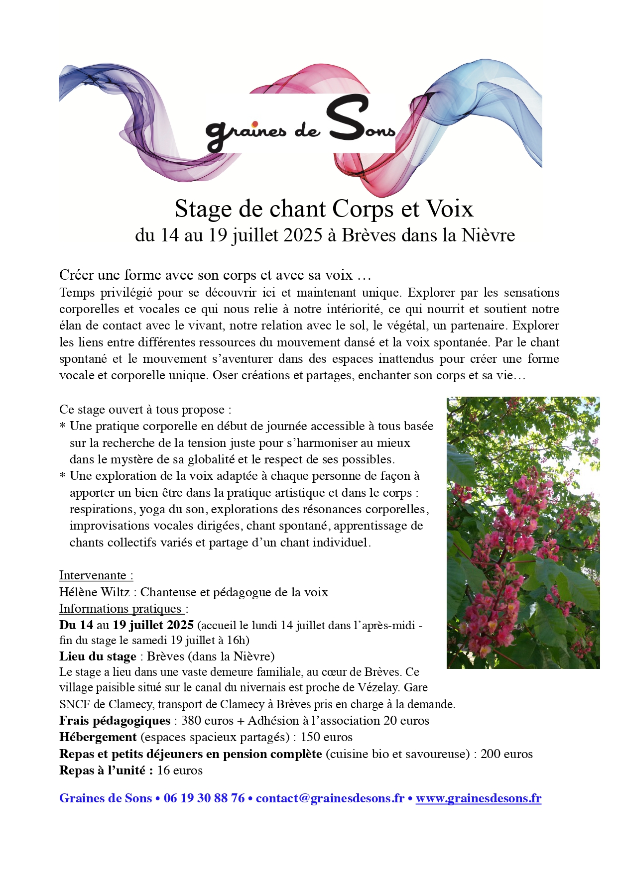 STAGE DE CHANT CORPS ET VOIX