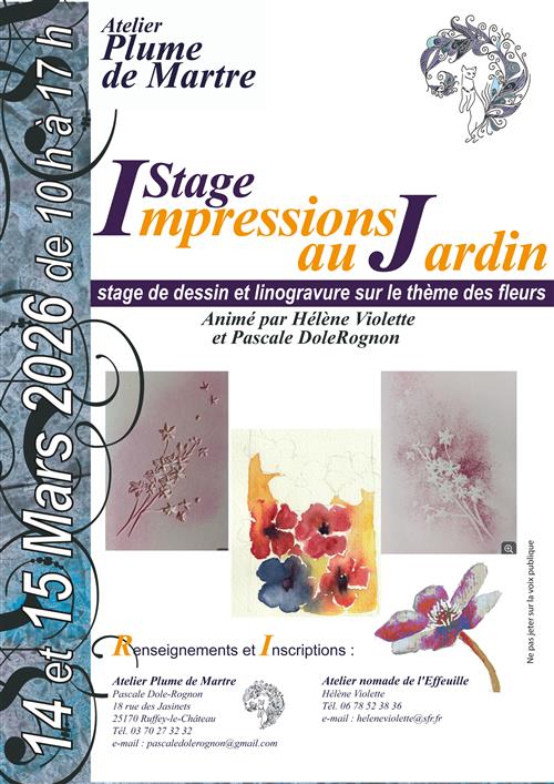 Stage : Impressions au jardin