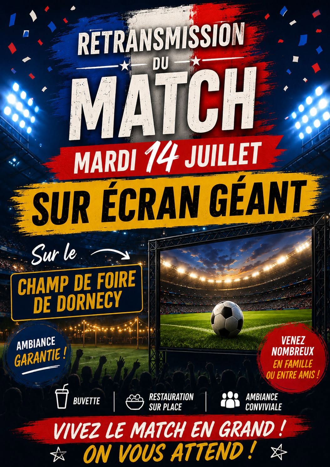 Diffusion de la demi-finale de la coupe du mon de football : Espagne-France