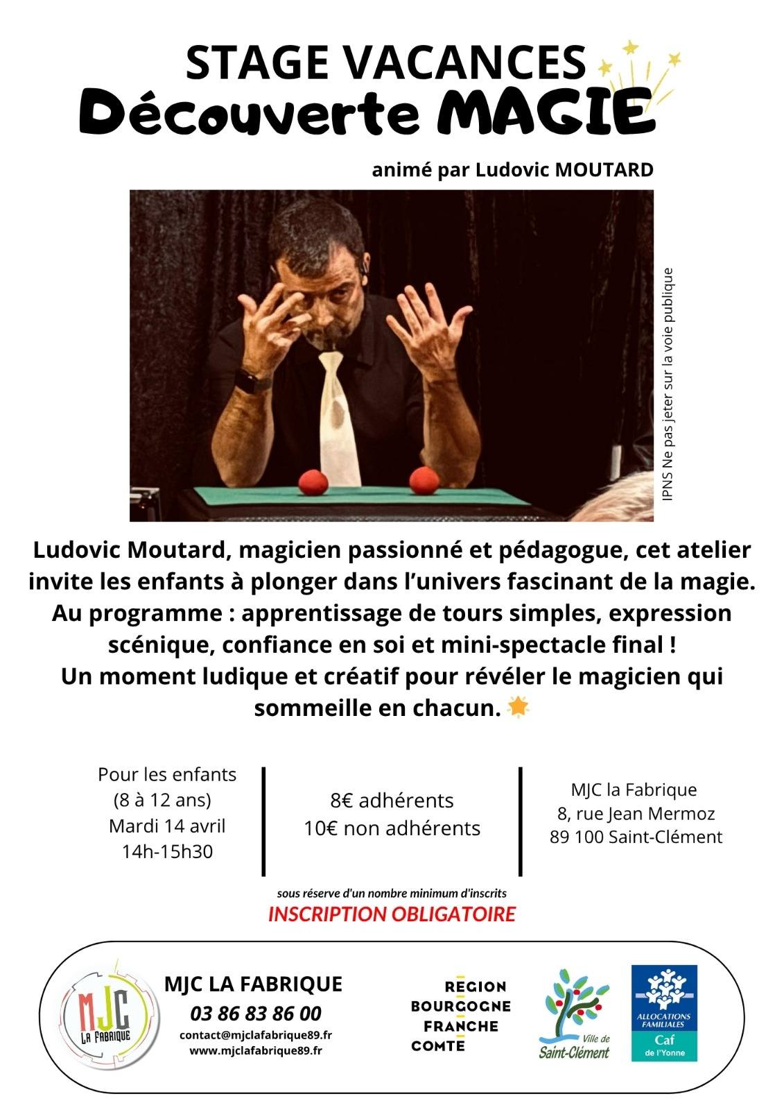 Stage vacances découverte de la magie