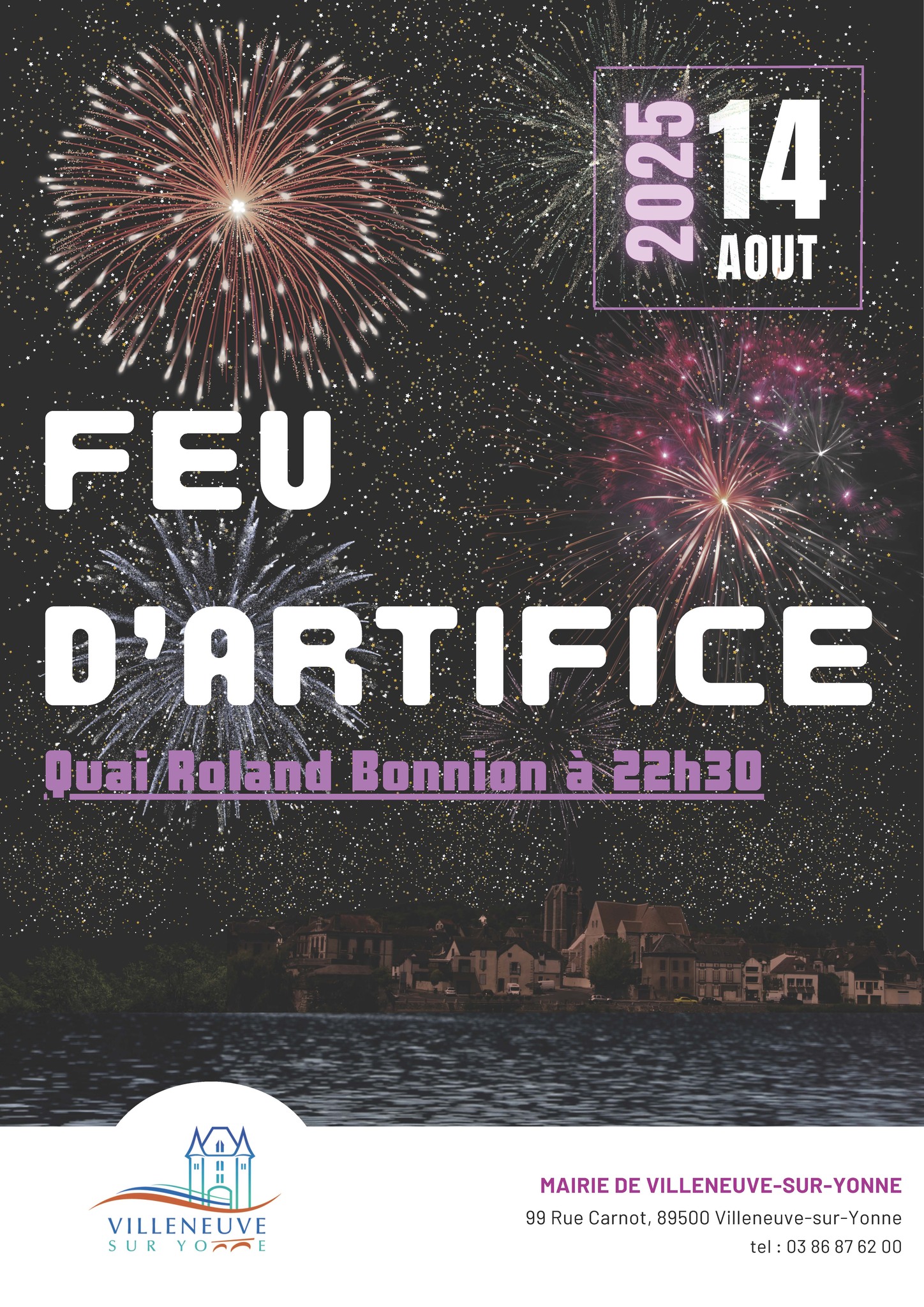 Feu d'artifice Villeneuve sur Yonne
