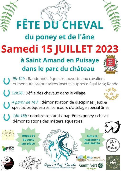 Affiche fête du cheval St-Amand 2023