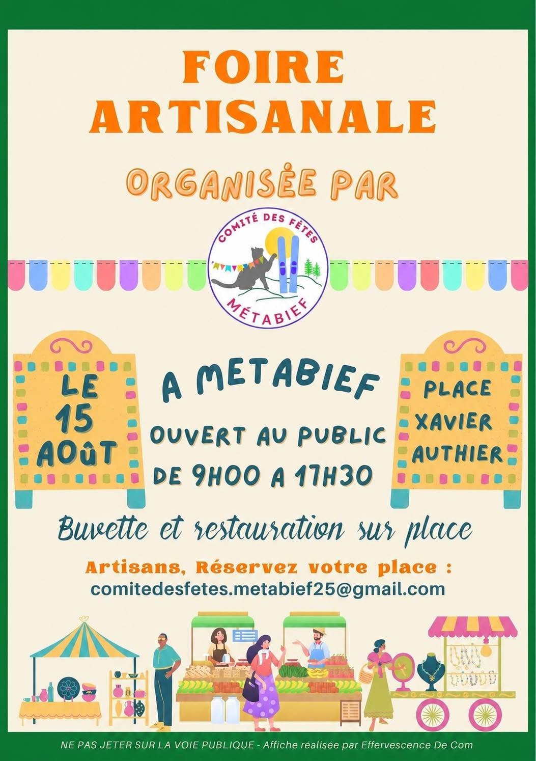 Foire artisanale - producteurs et artisans locaux